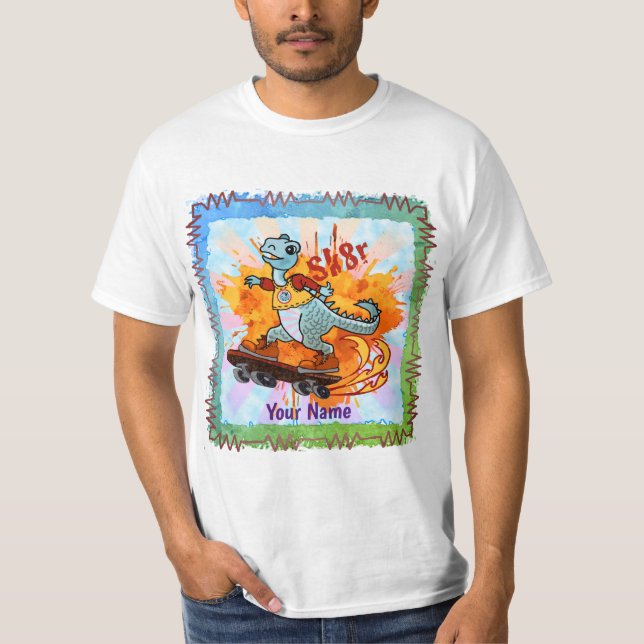 Dinosaur Skateboard t-shirt (Framsida)