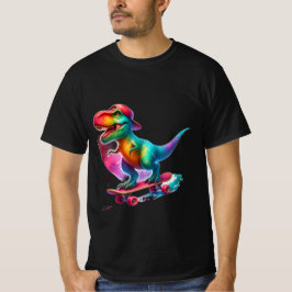 Dinosaur Skateboarding T Shirt