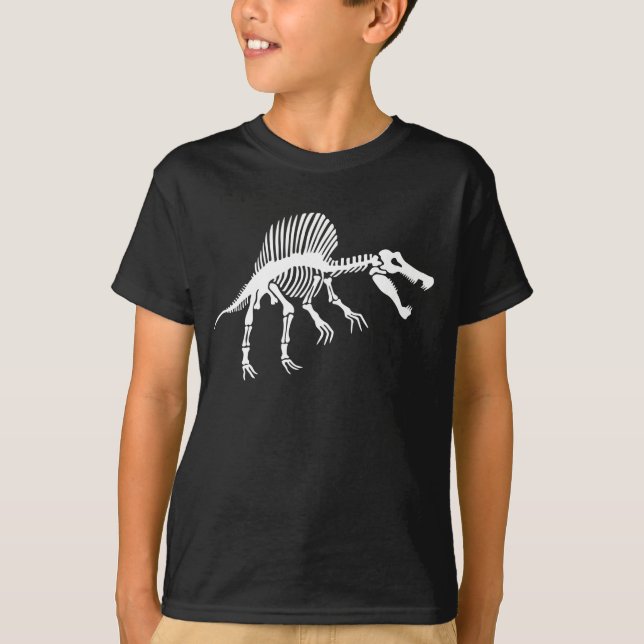 Dinosaur Skeleton Spinosaurus T Shirt (Framsida)