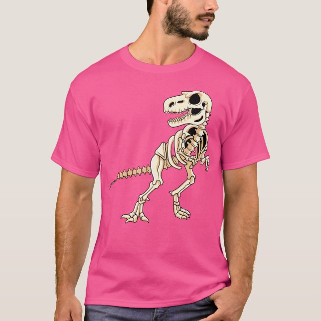 Dinosaur Skeleton T Rex Dino Fossil Paleontology K Shirt (Framsida)