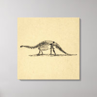 Dinosaur Skeleton Vintage Art