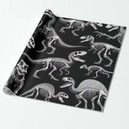 Dinosaur Skeletons White Fossil Bones Presentpapper
