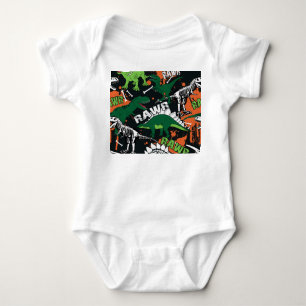 Dinosaur-skelett, grunge-sömlöst mönster. t shirt