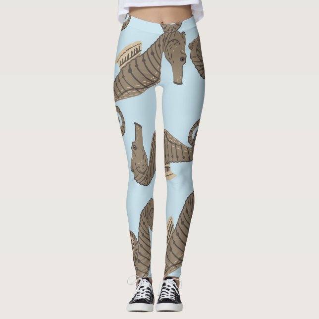 Dinosaur skelett, grym, sömlös mönster. leggings (Framsida)