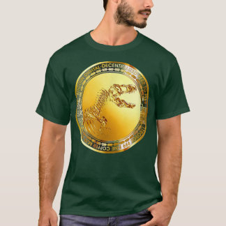 Dinosaur Skull Fossil Skeleton Coin Bitcoin World  T Shirt