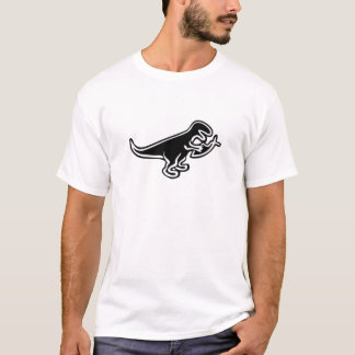 Dinosaur som äter den Jesus fisken Tee Shirt