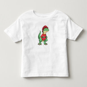 Dinosaur som brandman med brandhjälm t shirt