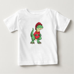 Dinosaur som brandman med brandhjälm t shirt