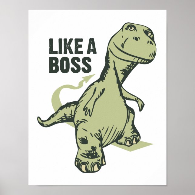 Dinosaur som en Chef-grafik Poster (Framsidan)