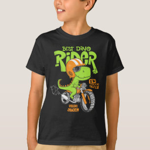Dinosaur som kör motorcykel t shirt