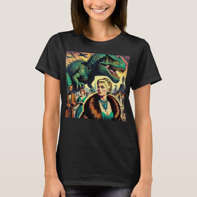 Dinosaur som letar efter lunch! t shirt (Framsida)