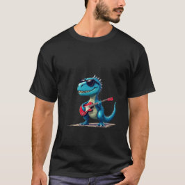 Dinosaur som spelar gitarr T-shirt