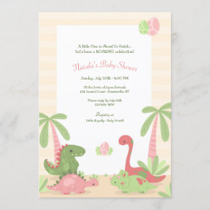 Dinosaur Spädbarn Baby Shower Inbjudningar