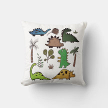 Dinosaur Species Tecknad Nursery Child Pillow