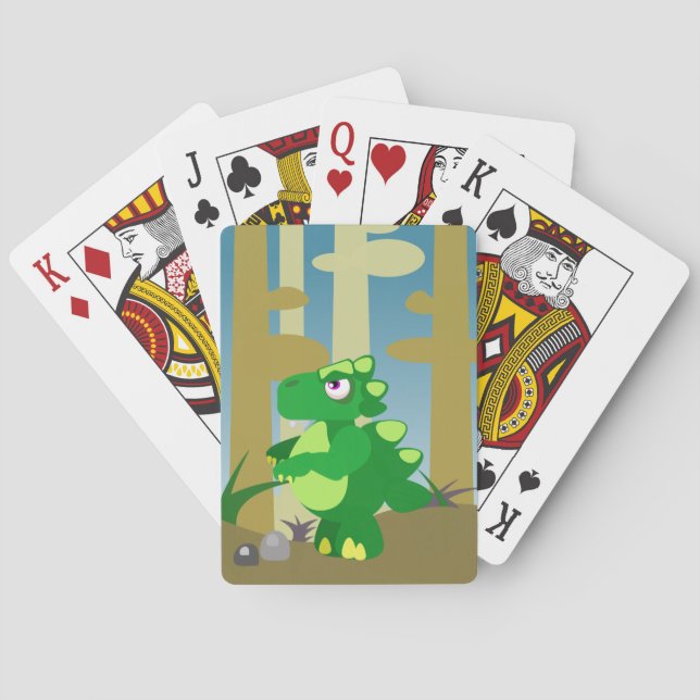 Dinosaur Spel Kort (Baksidan)