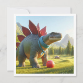 Dinosaur spelar fotboll, t-rex-födelsedagsinbjudan inbjudningar