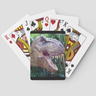 Dinosaur spelar kort för barn och Vuxnor Casinokort