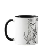 Dinosaur spelar saxofon Mugg