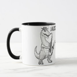 Dinosaur spelar saxofon Mugg