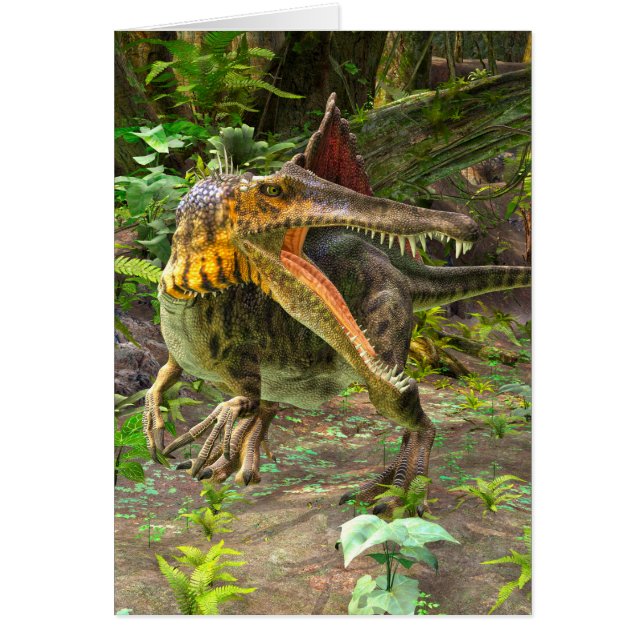 Dinosaur Spinosaurus Hälsningskort (Framsidan)