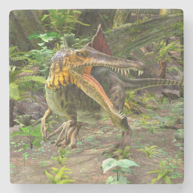 Dinosaur Spinosaurus Underlägg Sten (Framsidan)