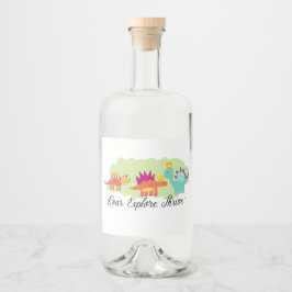 Dinosaur Spritflaskor Etikett