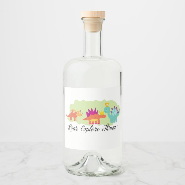 Dinosaur Spritflaskor Etikett (Framsida)