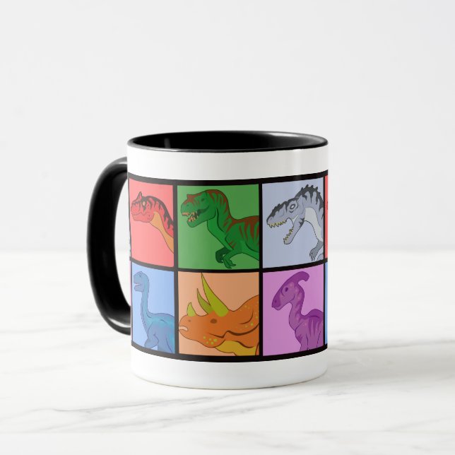 Dinosaur Squares Mugg (Framsida vänster)