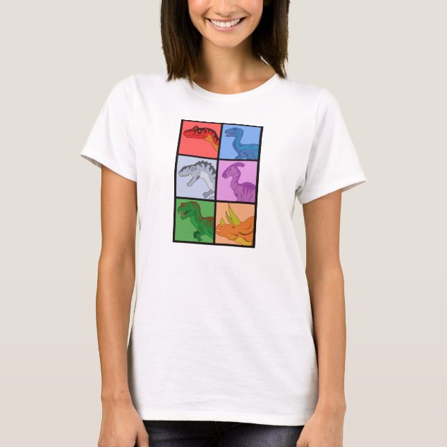 Dinosaur Squares T Shirt (Framsida)