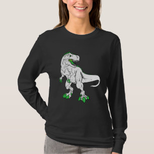 Dinosaur St patricks day Boys Kids Småbarn Irish T Shirt