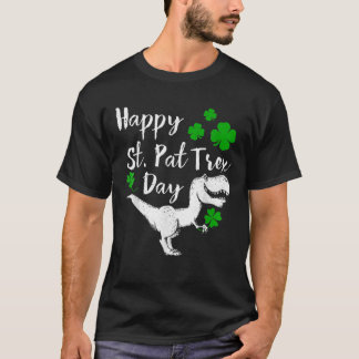 Dinosaur St. Patrick's Day i lycklig T Shirt
