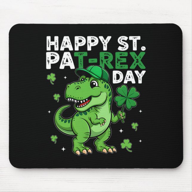Dinosaur St Patricks Day Lucky Shamrock Irländska  Musmatta (Framsidan)