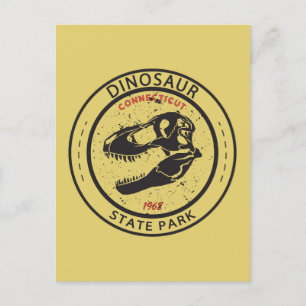 Dinosaur State Park Connecticut Badge Vykort