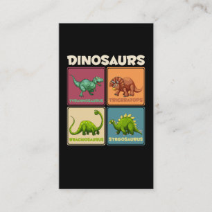 Dinosaur Stegosarus T-rex Triceratops Dino Visitkort