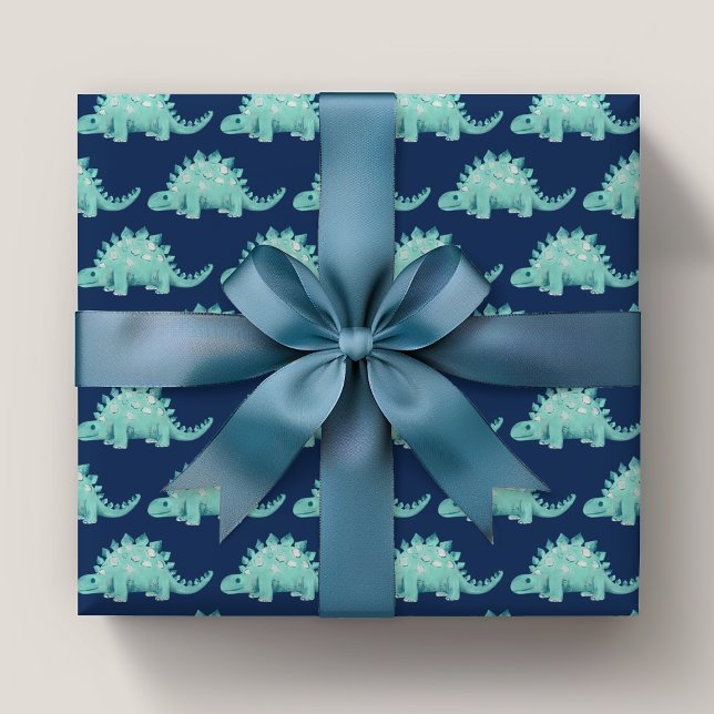 Dinosaur Stegosaurus Barns födelsedag Presentpapper (Kids dinosaur pattern stegosaurus wrapping paper rolls. Ideal for kids birthday gifts and party)