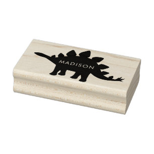 Dinosaur Stegosaurus Cute Dino Barn Namn Stämpel