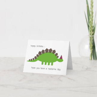 Dinosaur Stegosaurus födelsedagskort Kort