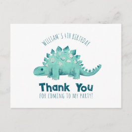 Dinosaur Stegosaurus Tack Vykort