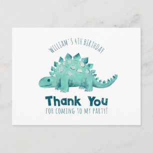 Dinosaur Stegosaurus Tack Vykort