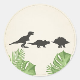 Dinosaur Sticker kuvert Seal Dino Runt Klistermärke