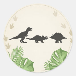 Dinosaur Sticker kuvert Seal Dino Runt Klistermärke