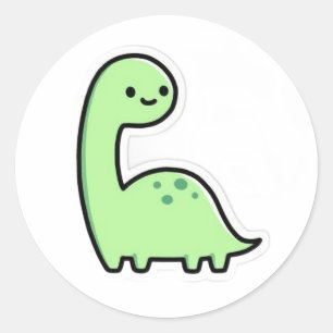 Dinosaur Sticker Runt Klistermärke