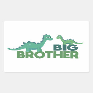 Dinosaur storebror rektangulärt klistermärke