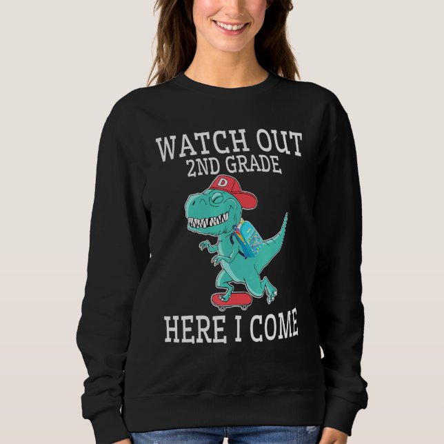 Dinosaur Student Back School Out 2 Klass H T Shirt (Framsida)