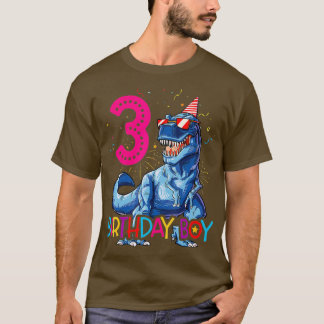 Dinosaur T rex 3 år Gamla T-skjortor 3:e Shirt