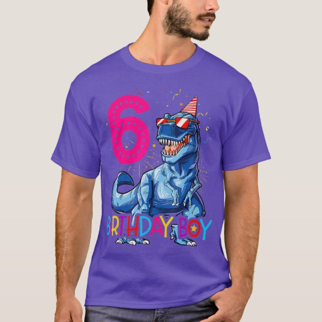 Dinosaur T rex 6-årig T-shirt Kids 6e (Framsida)