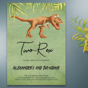 Dinosaur T Rex, andra Födelsedagsfesten Inbjudningar