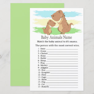 Dinosaur,T-rex Baby djur Namn