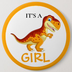 Dinosaur t Rex Baby Shower Girl Knapp