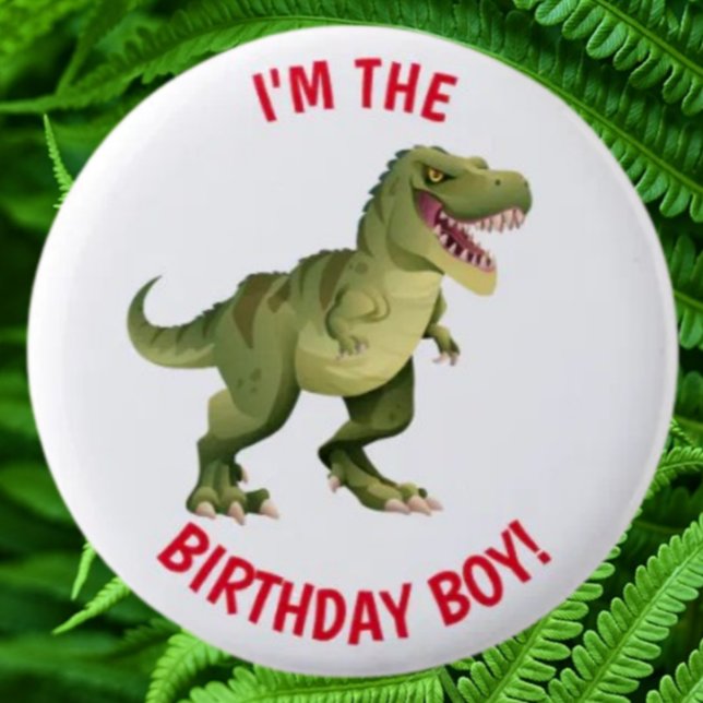 Dinosaur T Rex BIRTHDAY Boy Knapp (Cute Birthday Jurassic Dinosaur Collection/Pin Set)